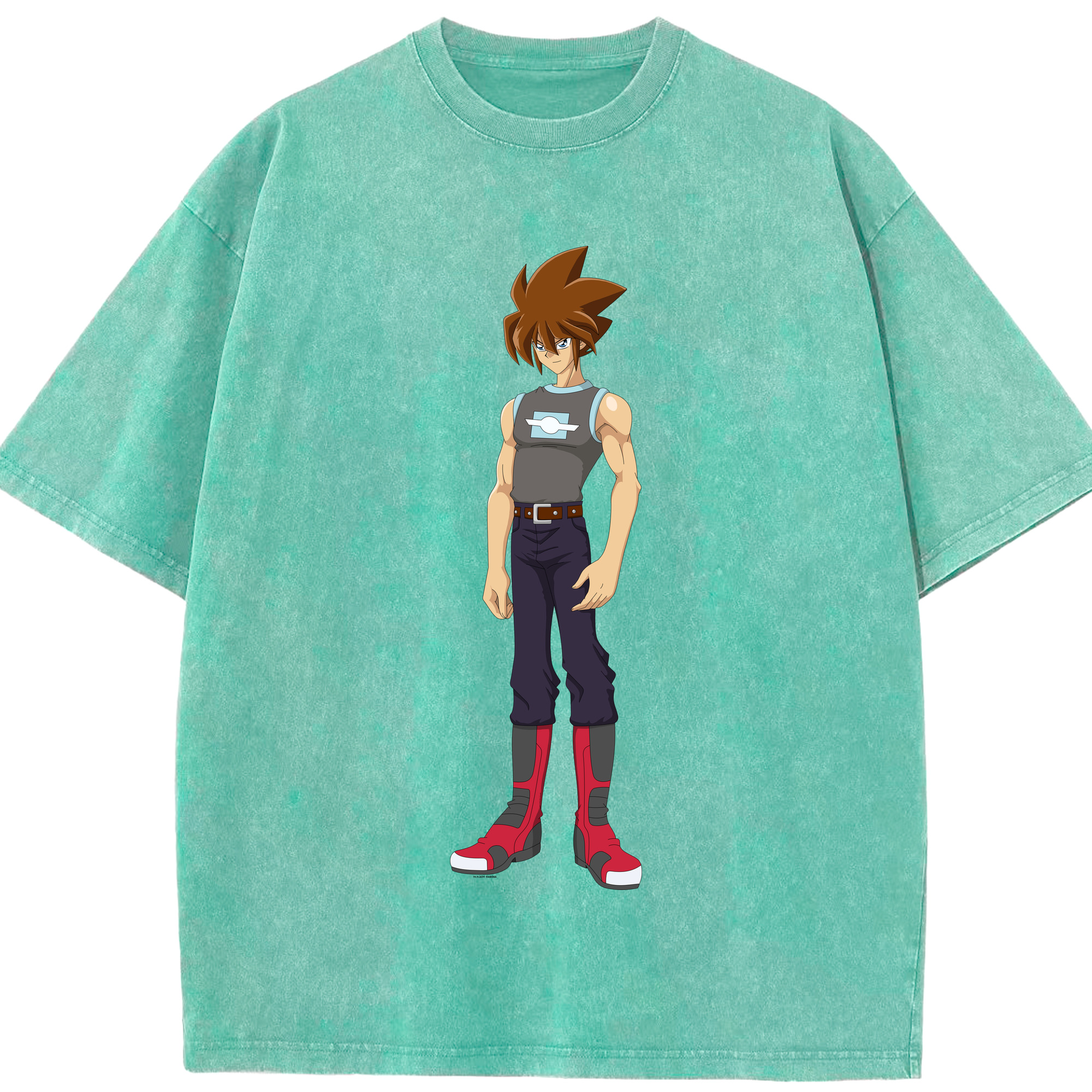 （画像用） 遊☆戯☆王 Yu-Gi-Oh! 綿100% ヴィンテージ風 半袖Tシャツ（フロントプリント）